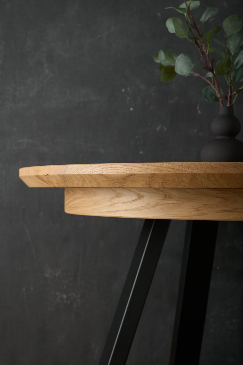 "stół okrągły MODERNO - meble drewniane na wymiar - loftowe, industrialne, skandynawskie”
