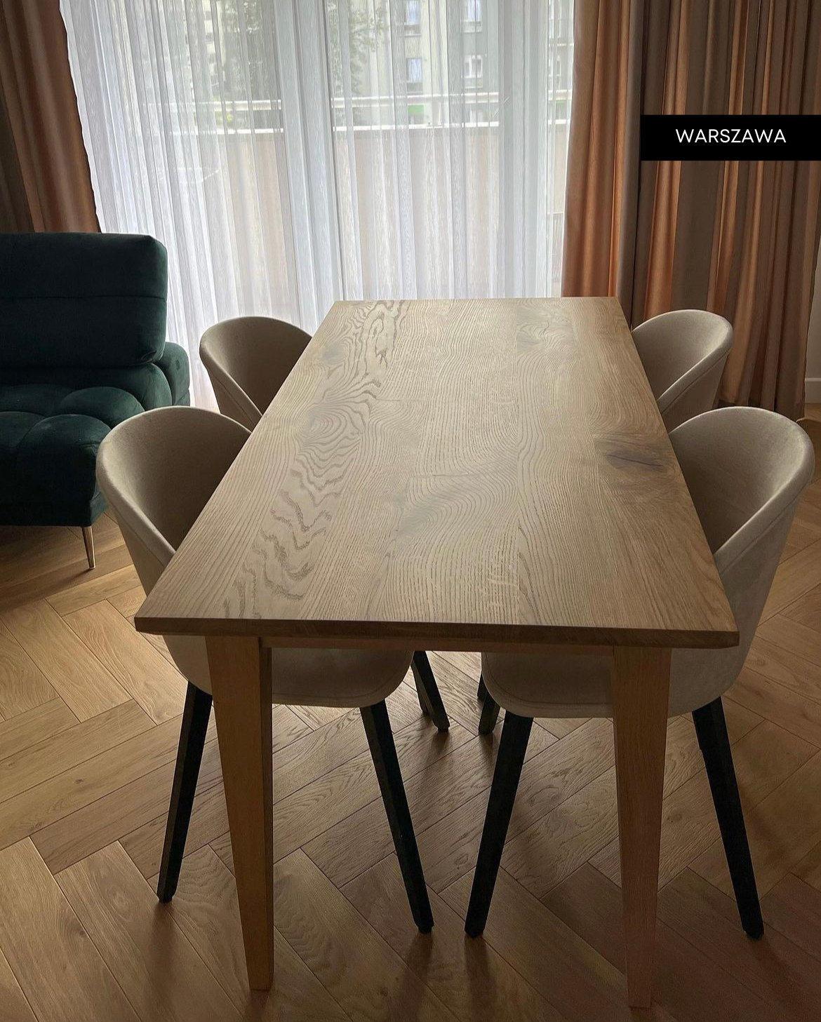 "stół dębowy PLATO - meble drewniane na wymiar - loftowe, industrialne, skandynawskie”